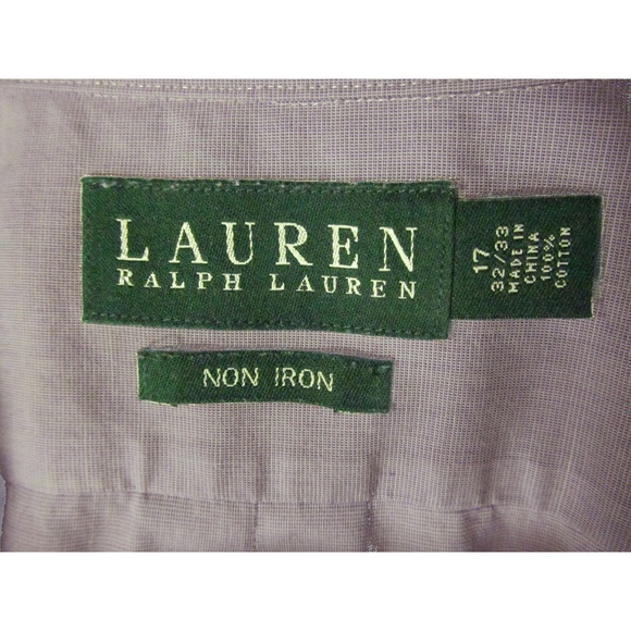 Lauren Ralph Lauren Men's Shirt 17 32/33 Non Iron - Picture 2 of 4